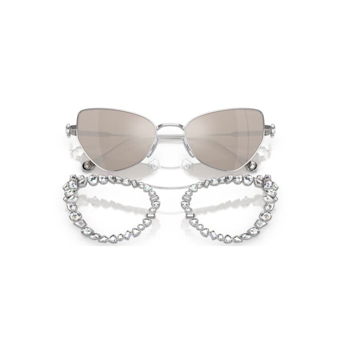 2 In 1 Clip-On Sunglasses Statement, Cat-Eye Shape, Sk7011, White 2 In 1 Clip-On Sunglasses Statement, Cat-Eye Shape, Sk7011, White