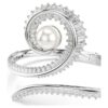 Ariana Grande X Swarovski Bangle Crystal Pearl, Baguette Cut, White, Rhodium Plated