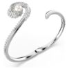 Ariana Grande X Swarovski Bangle Crystal Pearl, Baguette Cut, White, Rhodium Plated