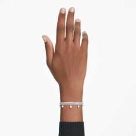 Ariana Grande X Swarovski Bracelet Crystal Pearl, Round Cut, White, Rhodium Plated Ariana Grande X Swarovski Bracelet Crystal Pearl, Round Cut, White, Rhodium Plated