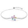 Ariana Grande X Swarovski Bracelet Mixed Cuts, Flower, Multicolored, Rhodium Plated