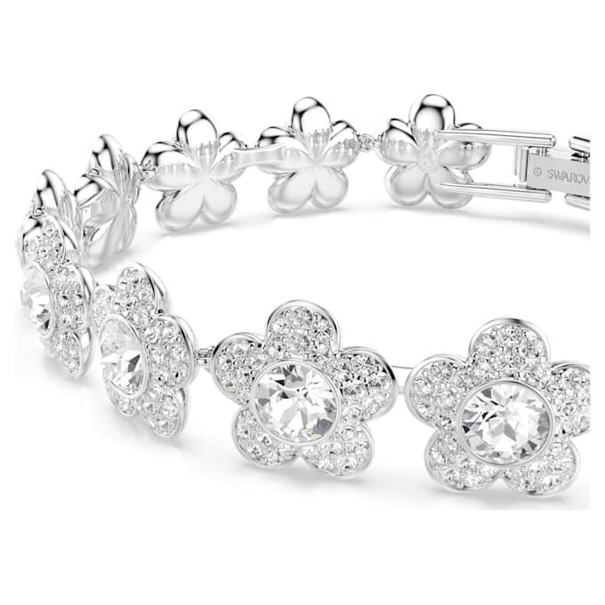 Ariana Grande X Swarovski Bracelet Round Cut, Flower, White, Rhodium Plated Ariana Grande X Swarovski Bracelet Round Cut, Flower, White, Rhodium Plated