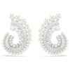 Ariana Grande X Swarovski Drop Earrings Crystal Pearl, Mixed Cuts, White, Rhodium Plated