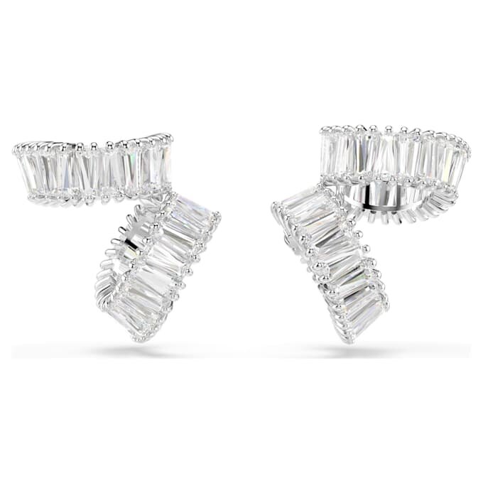Ariana Grande X Swarovski Ear Cuffs Baguette Cut, White, Rhodium Plated Ariana Grande X Swarovski Ear Cuffs Baguette Cut, White, Rhodium Plated