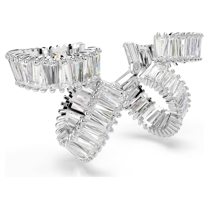 Ariana Grande X Swarovski Ear Cuffs Baguette Cut, White, Rhodium Plated Ariana Grande X Swarovski Ear Cuffs Baguette Cut, White, Rhodium Plated