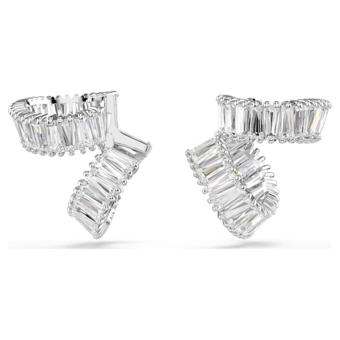 Ariana Grande X Swarovski Ear Cuffs Baguette Cut, White, Rhodium Plated Ariana Grande X Swarovski Ear Cuffs Baguette Cut, White, Rhodium Plated