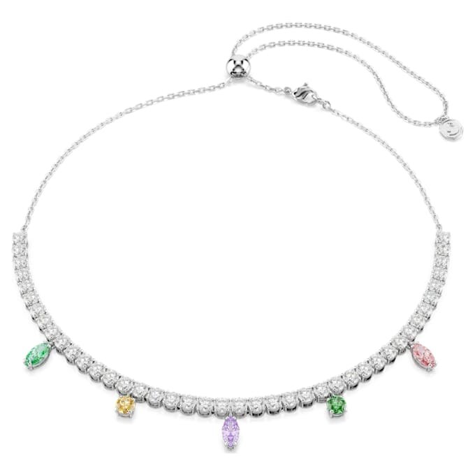 Ariana Grande X Swarovski Necklace Mixed Cuts, Multicolored, Rhodium Plated Ariana Grande X Swarovski Necklace Mixed Cuts, Multicolored, Rhodium Plated