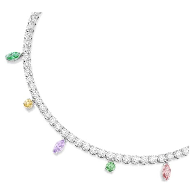 Ariana Grande X Swarovski Necklace Mixed Cuts, Multicolored, Rhodium Plated Ariana Grande X Swarovski Necklace Mixed Cuts, Multicolored, Rhodium Plated
