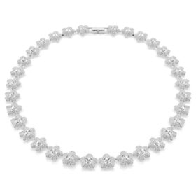 Ariana Grande X Swarovski Necklace Round Cut, Flower, White, Rhodium Plated