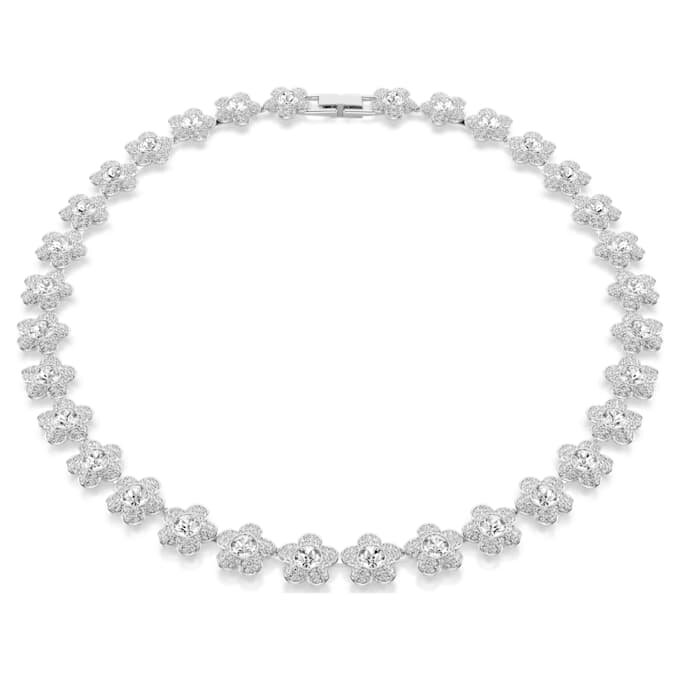 Ariana Grande X Swarovski Necklace Round Cut, Flower, White, Rhodium Plated Ariana Grande X Swarovski Necklace Round Cut, Flower, White, Rhodium Plated