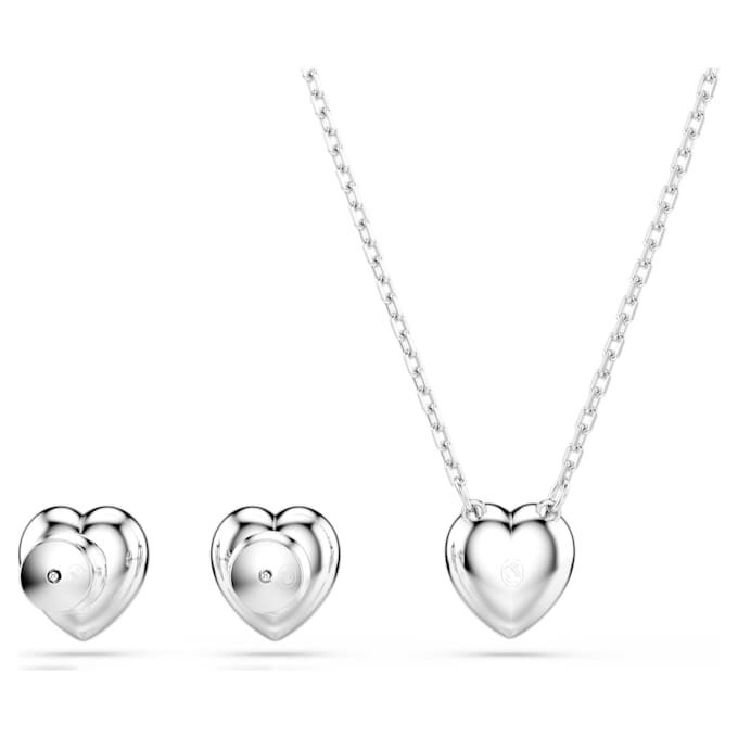 Ariana Grande X Swarovski Set Mixed Cuts, Heart, White, Rhodium Plated Ariana Grande X Swarovski Set Mixed Cuts, Heart, White, Rhodium Plated