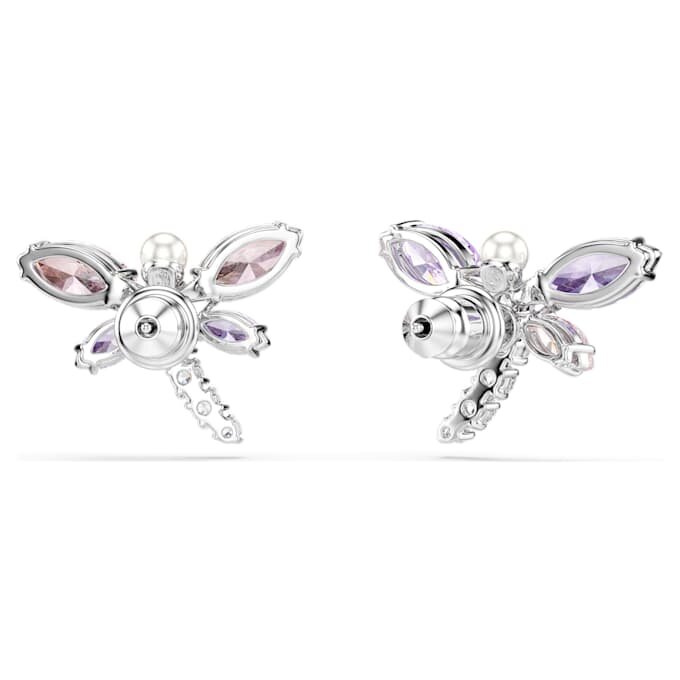 Ariana Grande X Swarovski Stud Earrings Mixed Cuts, Dragonfly, Multicolored, Rhodium Plated Ariana Grande X Swarovski Stud Earrings Mixed Cuts, Dragonfly, Multicolored, Rhodium Plated
