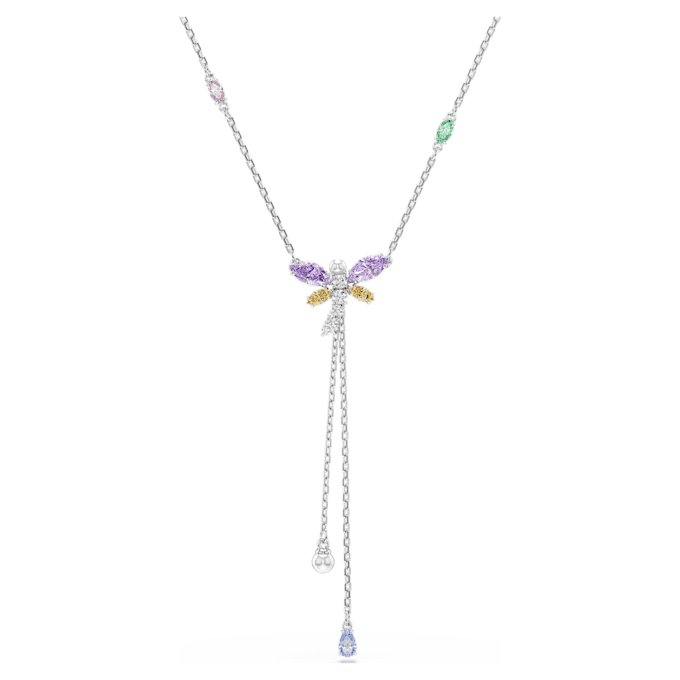 Ariana Grande X Swarovski Y Necklace Mixed Cuts, Dragonfly, Multicolored, Rhodium Plated Ariana Grande X Swarovski Y Necklace Mixed Cuts, Dragonfly, Multicolored, Rhodium Plated