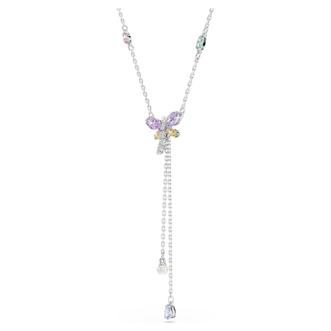 Ariana Grande X Swarovski Y Necklace Mixed Cuts, Dragonfly, Multicolored, Rhodium Plated Ariana Grande X Swarovski Y Necklace Mixed Cuts, Dragonfly, Multicolored, Rhodium Plated