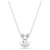 Bella V Pendant Round Cut, Blue, Rhodium Plated Bella V Pendant Round Cut, Blue, Rhodium Plated