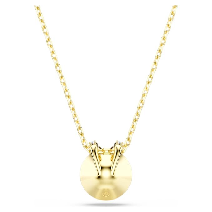 Bella V Pendant Round Cut, Green, Gold-Tone Plated Bella V Pendant Round Cut, Green, Gold-Tone Plated