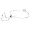 Birthstone Bracelet Square Cut, April, White, Rhodium Plated Birthstone Bracelet Square Cut, April, White, Rhodium Plated