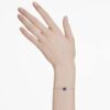 Birthstone Bracelet Square Cut, September, Blue, Rhodium Plated