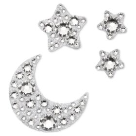 Body Jewel Set (4), Moon and Star, White