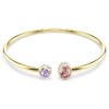 Chroma Bangle Mixed Cuts, Multicolored, Gold-Tone Plated Chroma Bangle Mixed Cuts, Multicolored, Gold-Tone Plated