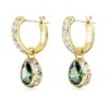 Chroma Drop Earrings Pear Cut, Green, Gold-Tone Plated Chroma Drop Earrings Pear Cut, Green, Gold-Tone Plated