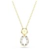 Chroma Pendant Mixed Cuts, Multicolored, Gold-Tone Plated Chroma Pendant Mixed Cuts, Multicolored, Gold-Tone Plated