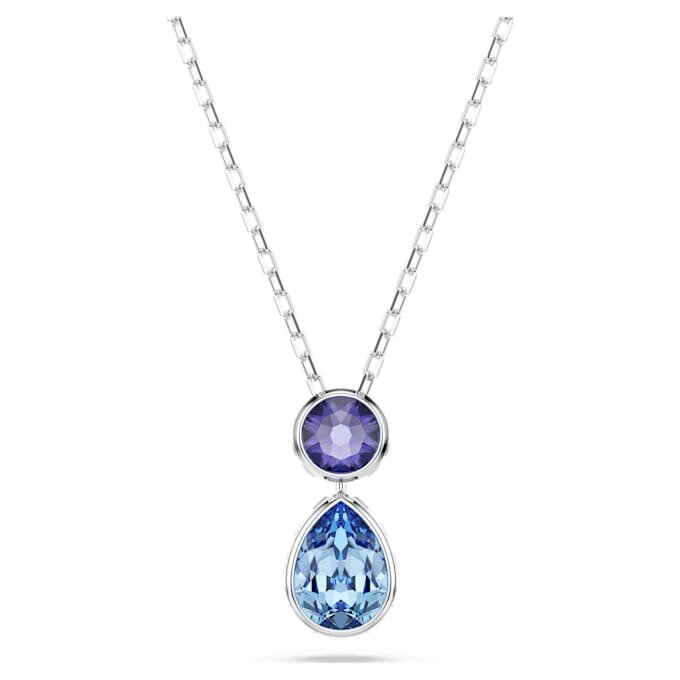 Chroma Pendant Mixed Cuts, Multicolored, Rhodium Plated Chroma Pendant Mixed Cuts, Multicolored, Rhodium Plated