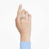 Chroma Ring Cushion Cut, Multicolored, Gold-Tone Plated Chroma Ring Cushion Cut, Multicolored, Gold-Tone Plated