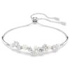 Constella Bangle Crystal Pearl, Round Cuts, White, Rhodium Plated Constella Bangle Crystal Pearl, Round Cuts, White, Rhodium Plated