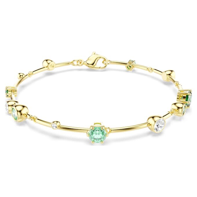 Constella Bracelet Mixed Cuts, Green, Gold-Tone Plated Constella Bracelet Mixed Cuts, Green, Gold-Tone Plated