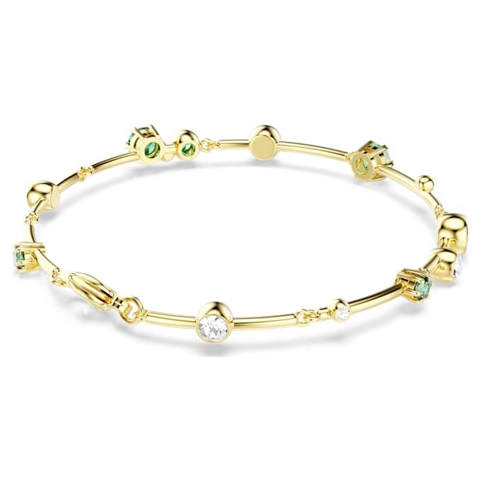Constella Bracelet Mixed Cuts, Green, Gold-Tone Plated Constella Bracelet Mixed Cuts, Green, Gold-Tone Plated