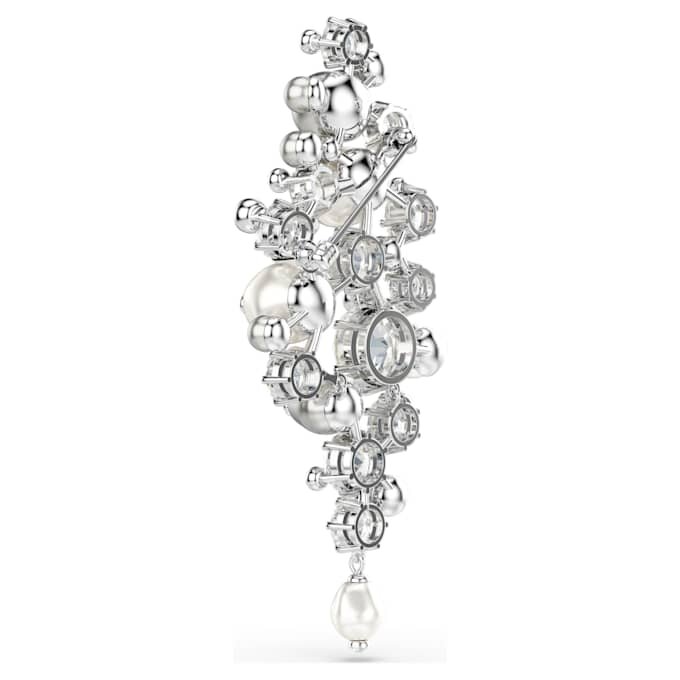 Constella Brooch Crystal Pearl, Round Cut, White, Rhodium Plated Constella Brooch Crystal Pearl, Round Cut, White, Rhodium Plated