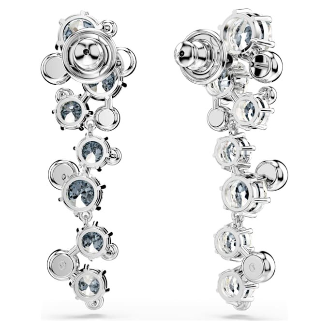 Constella Drop Earrings Mixed Cuts, White, Rhodium Plated Constella Drop Earrings Mixed Cuts, White, Rhodium Plated