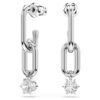 Constella Drop Earrings Round Cut, White, Rhodium Plated Constella Drop Earrings Round Cut, White, Rhodium Plated