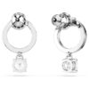 Constella Hoop Earrings Round Cut, White, Rhodium Plated