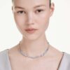 Constella Necklace Mixed Cuts, Blue, Rhodium Plated Constella Necklace Mixed Cuts, Blue, Rhodium Plated