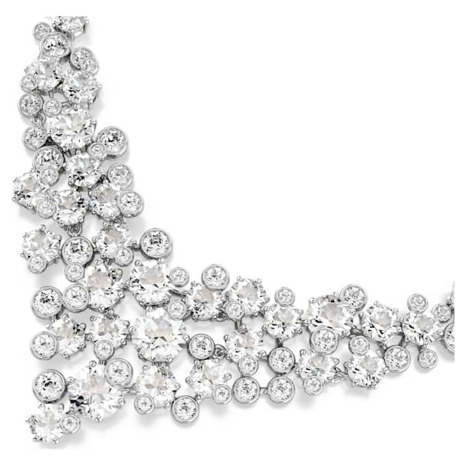 Constella Necklace Mixed Cuts, Clasp, White, Rhodium Plated Constella Necklace Mixed Cuts, Clasp, White, Rhodium Plated