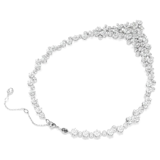 Constella Necklace Mixed Cuts, Clasp, White, Rhodium Plated Constella Necklace Mixed Cuts, Clasp, White, Rhodium Plated