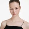 Constella Necklace Mixed Cuts, White, Rhodium Plated Constella Necklace Mixed Cuts, White, Rhodium Plated