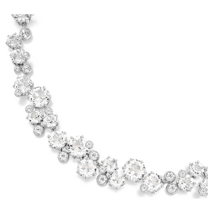 Constella Necklace Round Cut, White, Rhodium Plated Constella Necklace Round Cut, White, Rhodium Plated