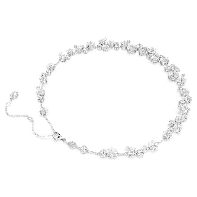 Constella Necklace Round Cut, White, Rhodium Plated Constella Necklace Round Cut, White, Rhodium Plated