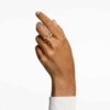 Constella Ring Set (2), Round Cut, White, Gold-Tone Plated
