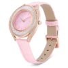 Crystalline Aura Watch Swiss Made, Leather Strap, Pink, Rose Gold-Tone Finish Crystalline Aura Watch Swiss Made, Leather Strap, Pink, Rose Gold-Tone Finish