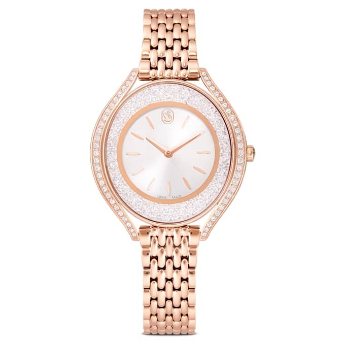Crystalline Aura Watch Swiss Made, Metal Bracelet, Rose Gold Tone, Rose Gold-Tone Finish Crystalline Aura Watch Swiss Made, Metal Bracelet, Rose Gold Tone, Rose Gold-Tone Finish