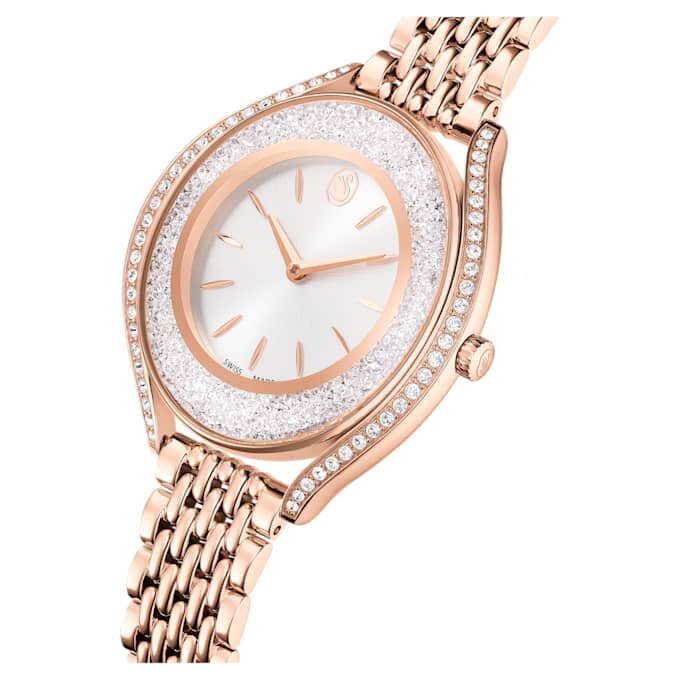 Crystalline Aura Watch Swiss Made, Metal Bracelet, Rose Gold Tone, Rose Gold-Tone Finish Crystalline Aura Watch Swiss Made, Metal Bracelet, Rose Gold Tone, Rose Gold-Tone Finish