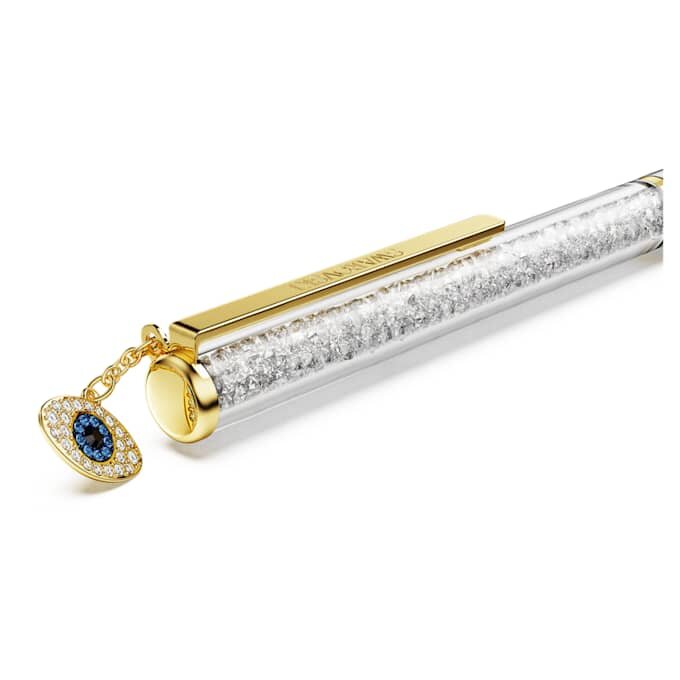 Crystalline Ballpoint Pen Evil Eye, Gold Tone, Mixed Metal Finish Crystalline Ballpoint Pen Evil Eye, Gold Tone, Mixed Metal Finish