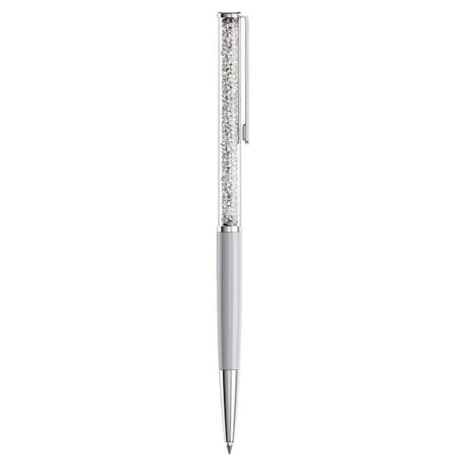 Crystalline Ballpoint Pen Gray, Gray Lacquered, Chrome Plated Crystalline Ballpoint Pen Gray, Gray Lacquered, Chrome Plated