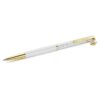 Crystalline Ballpoint Pen Horse Shoe, White, White Lacquered, Gold-Tone Plated
