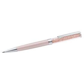 Crystalline Ballpoint Pen Pink, Pink Lacquered, Chrome Plated