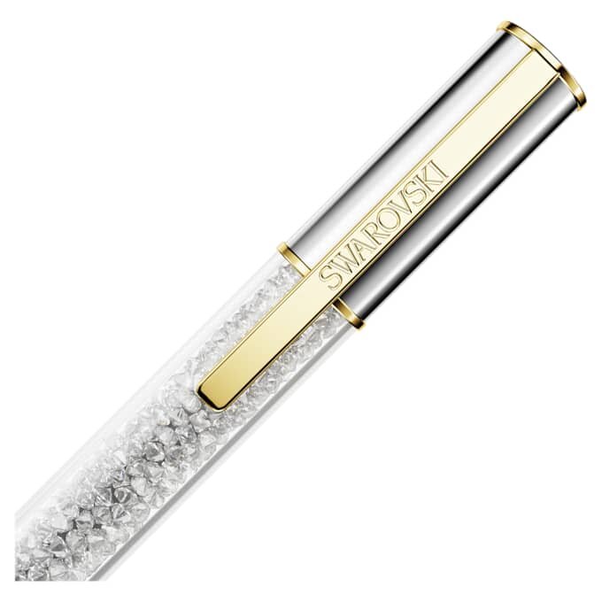 Crystalline Ballpoint Pen Silver Tone, Mixed Metal Finish Crystalline Ballpoint Pen Silver Tone, Mixed Metal Finish